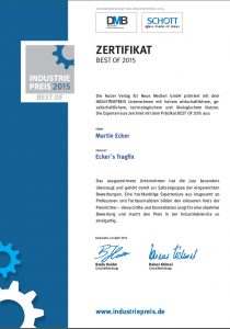 Auszeichnungen fuer den Tragfix